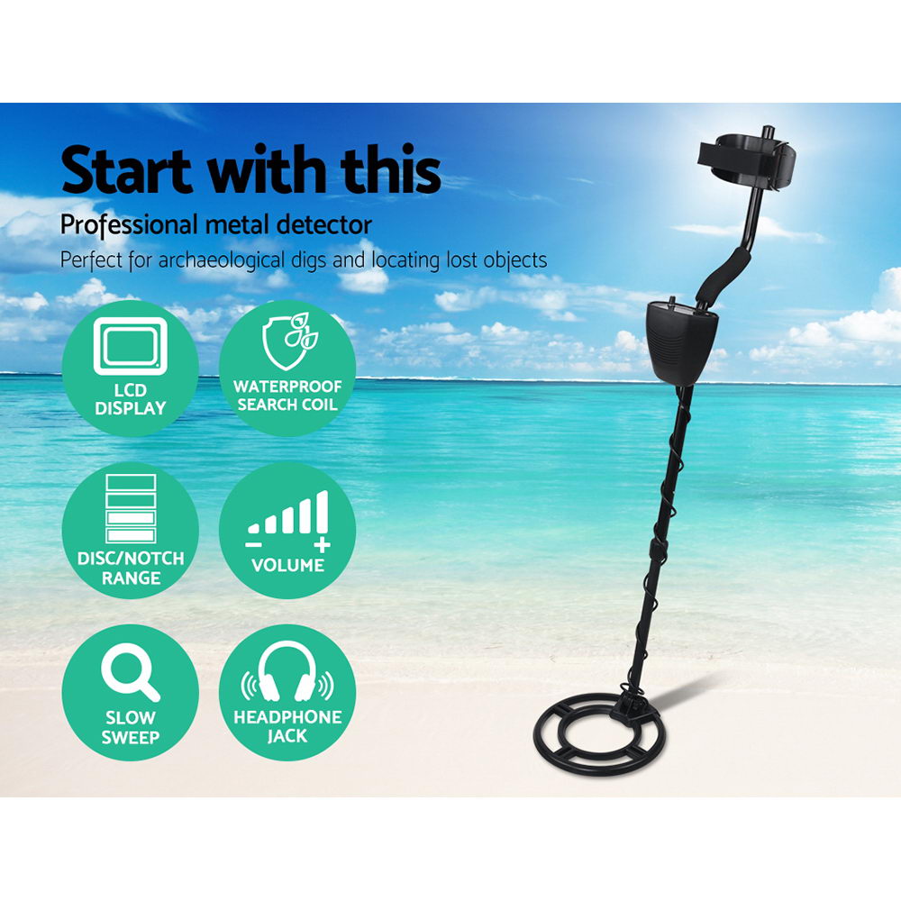 LCD Screen Metal Detector with Headphones - Black - image3