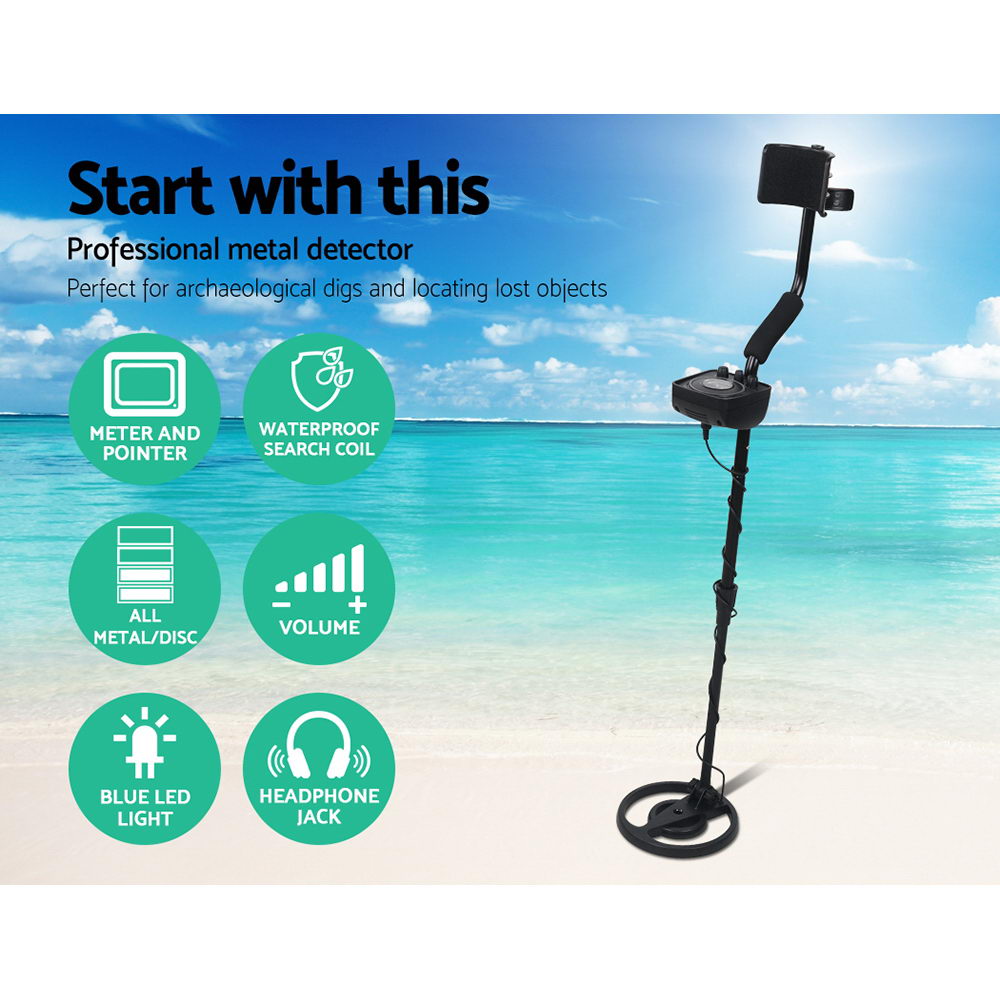 LED Metal Detector with Headphones - Black - image3