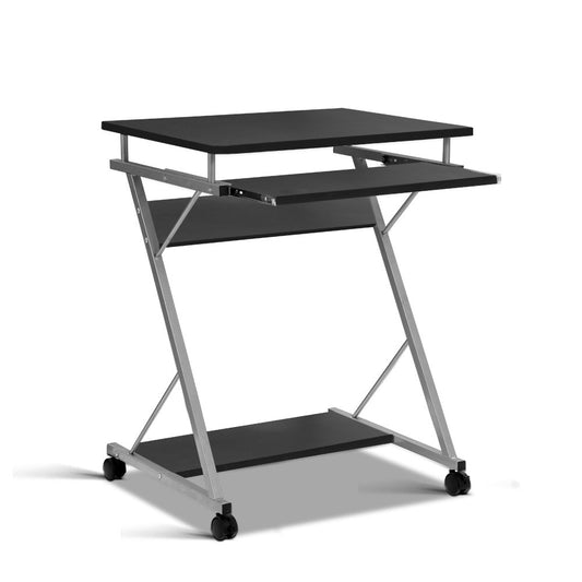 Metal Pull Out Table Desk - Black - image1