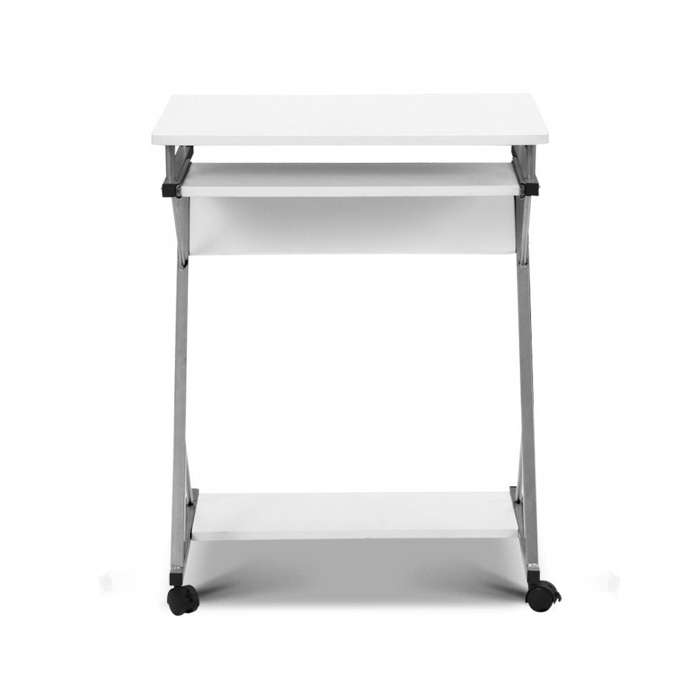 Metal Pull Out Table Desk - White - image3