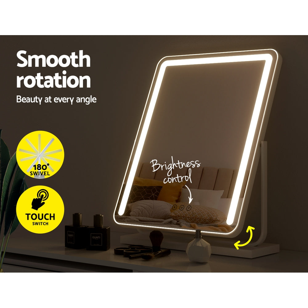 Embellir Makeup Mirror with Lights Hollywood Vanity LED Mirrors White 40X50CM - image7