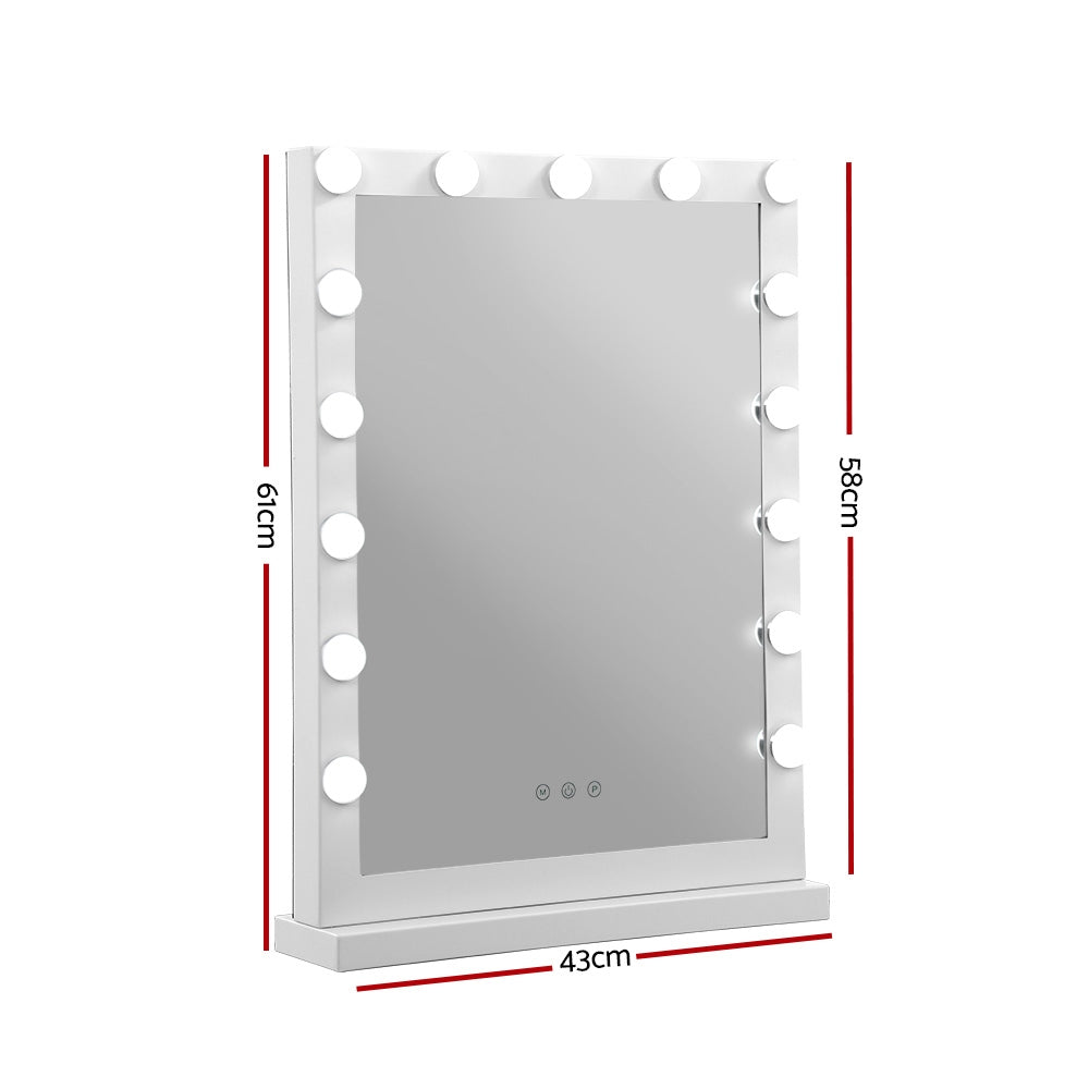 Hollywood Makeup Mirror With Light 15 LED Bulbs Vanity Lighted Stand - image2