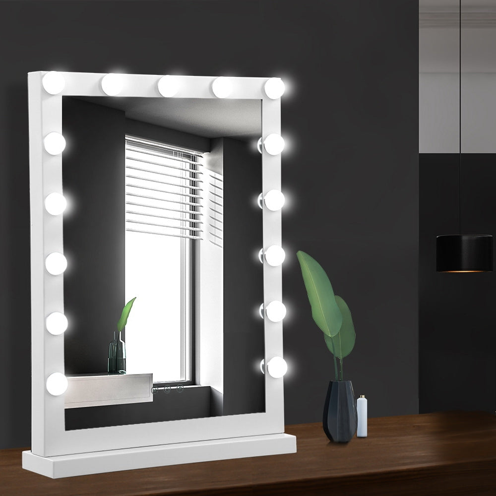 Hollywood Makeup Mirror With Light 15 LED Bulbs Vanity Lighted Stand - image7