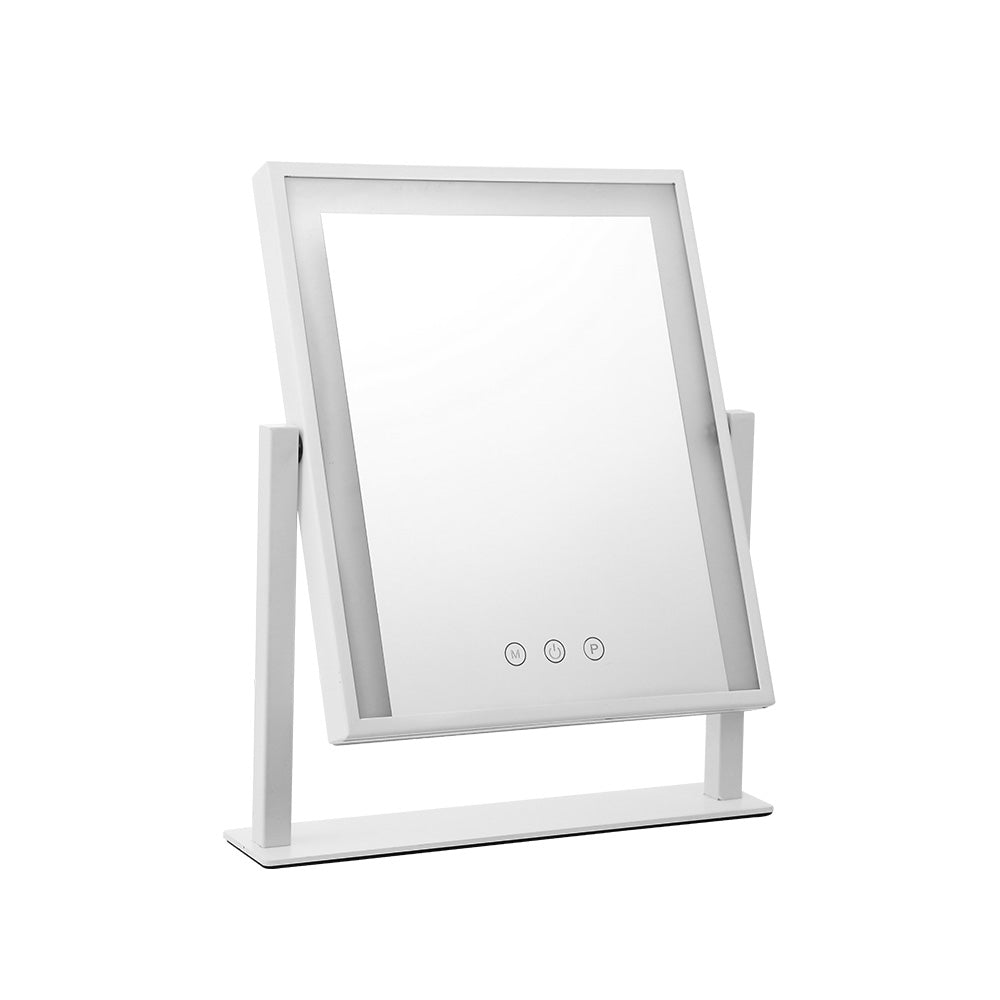 LED Makeup Mirror Hollywood Standing Mirror Tabletop Vanity White - image1