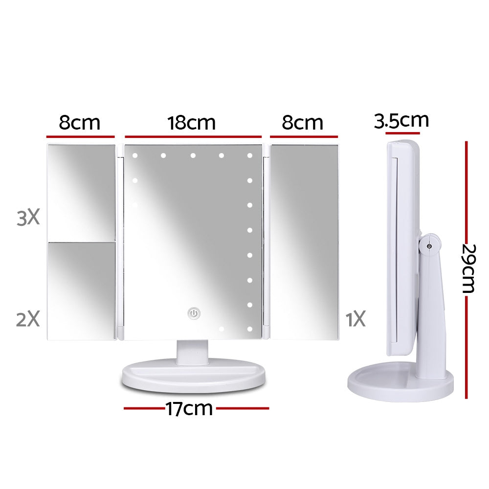 LED Tri-Fold Make Up Mirror - image2