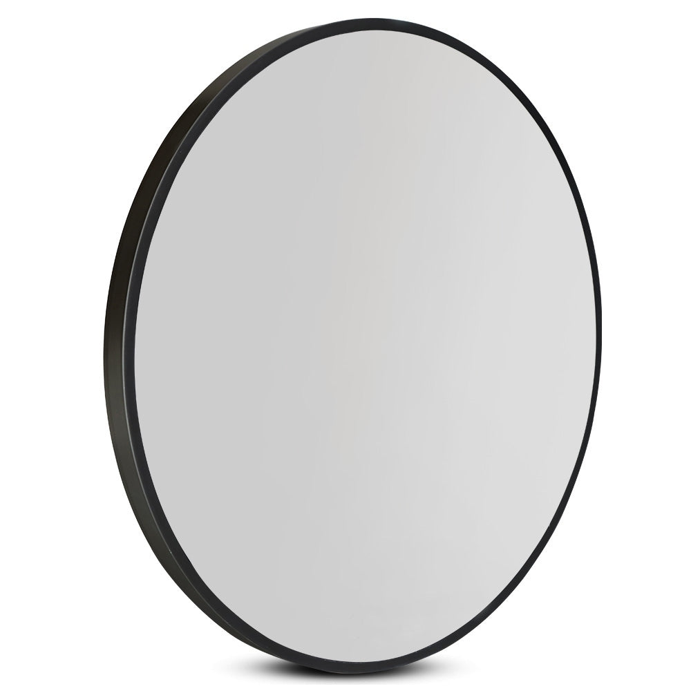 Round Wall Mirror 50cm Makeup Bathroom Mirror Frameless - image1