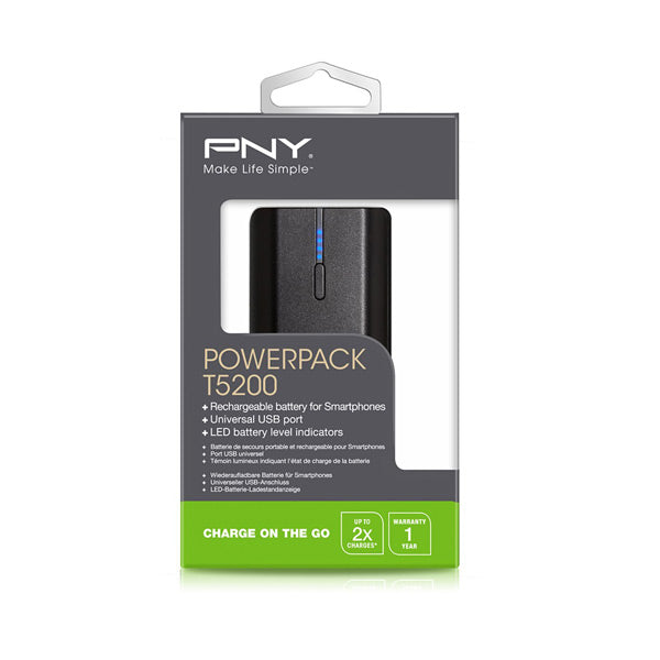 PNY (T2600) 2600mAh Universal Rechargeable Battery Bank – Home My Garden