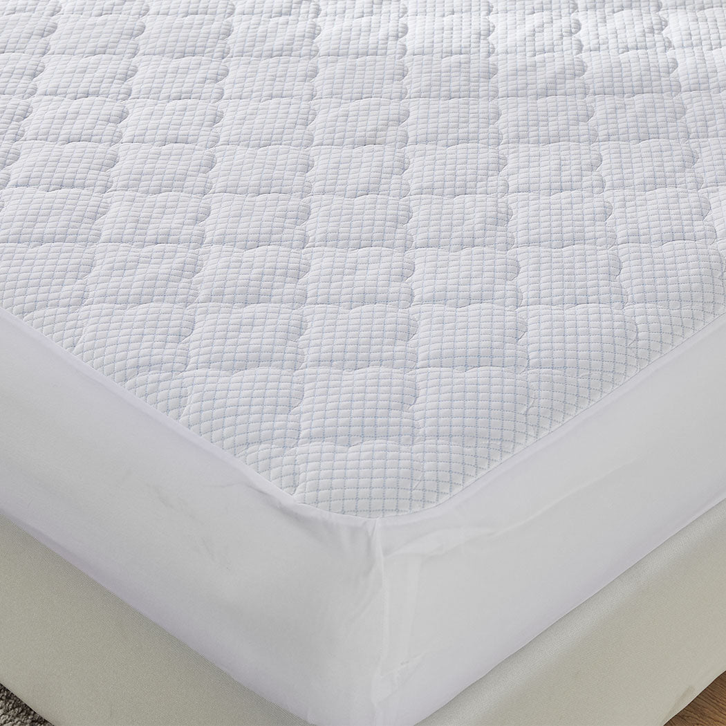 Mattress Protector Topper Cool Fabric Pillowtop Waterproof Cover Double - image7