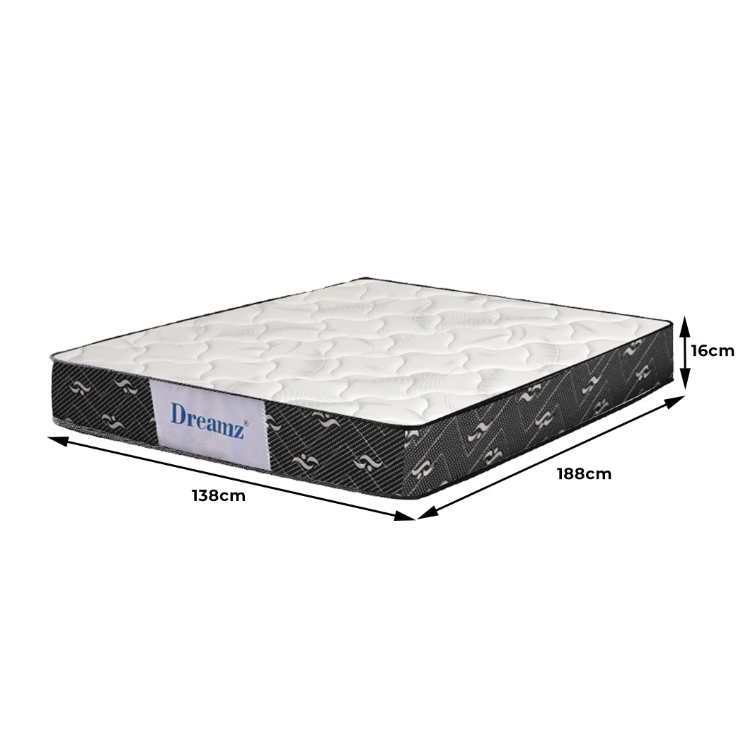 Dreamz Bedding Mattress Double Size Premium Bed Top Spring Foam Medium Soft 16CM - image3