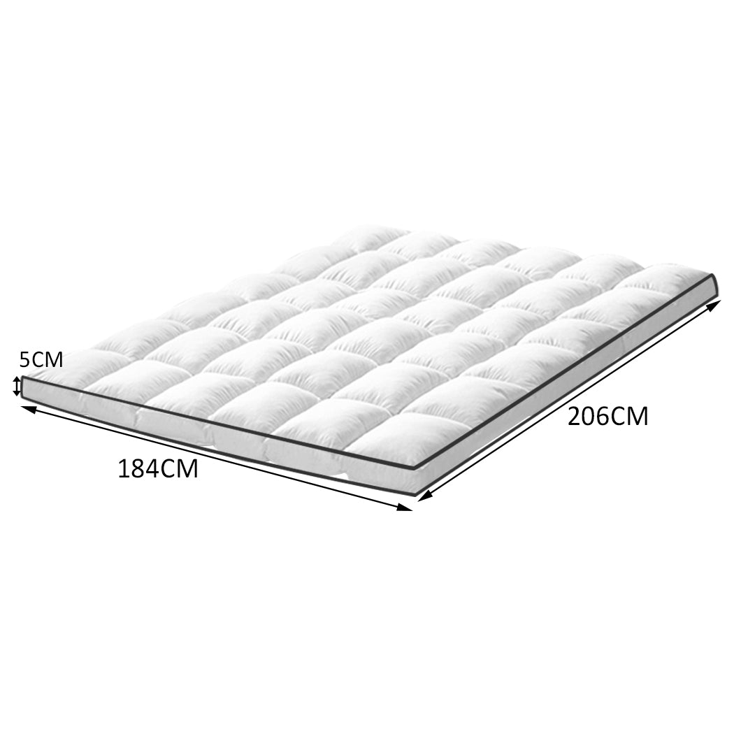 Bedding Luxury Pillowtop Mattress Topper Mat Pad Protector Cover King - image3