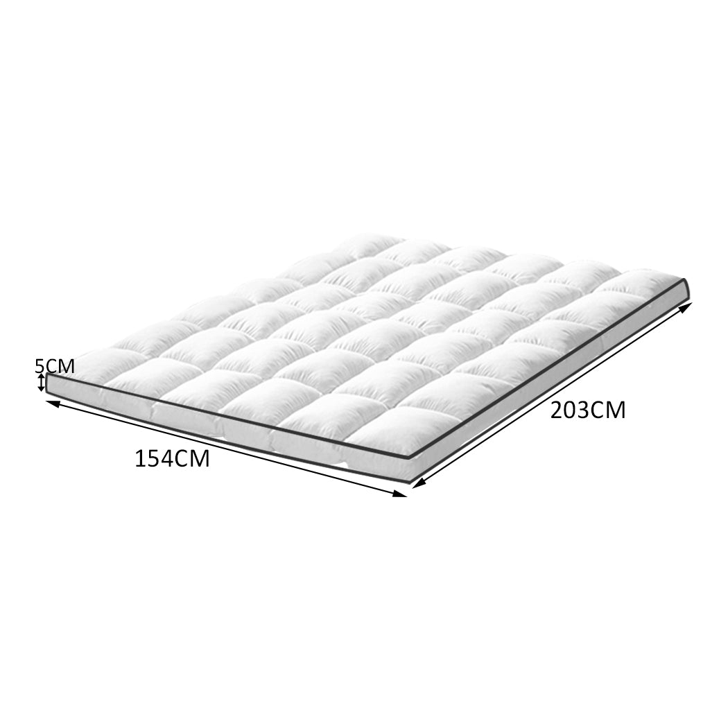 Bedding Luxury Pillowtop Mattress Topper Mat Pad Protector Cover Queen - image3