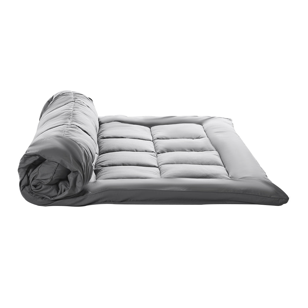 Dreamz Mattress Topper Bamboo Fibre Luxury Pillowtop Mat Protector Cover Double - image10