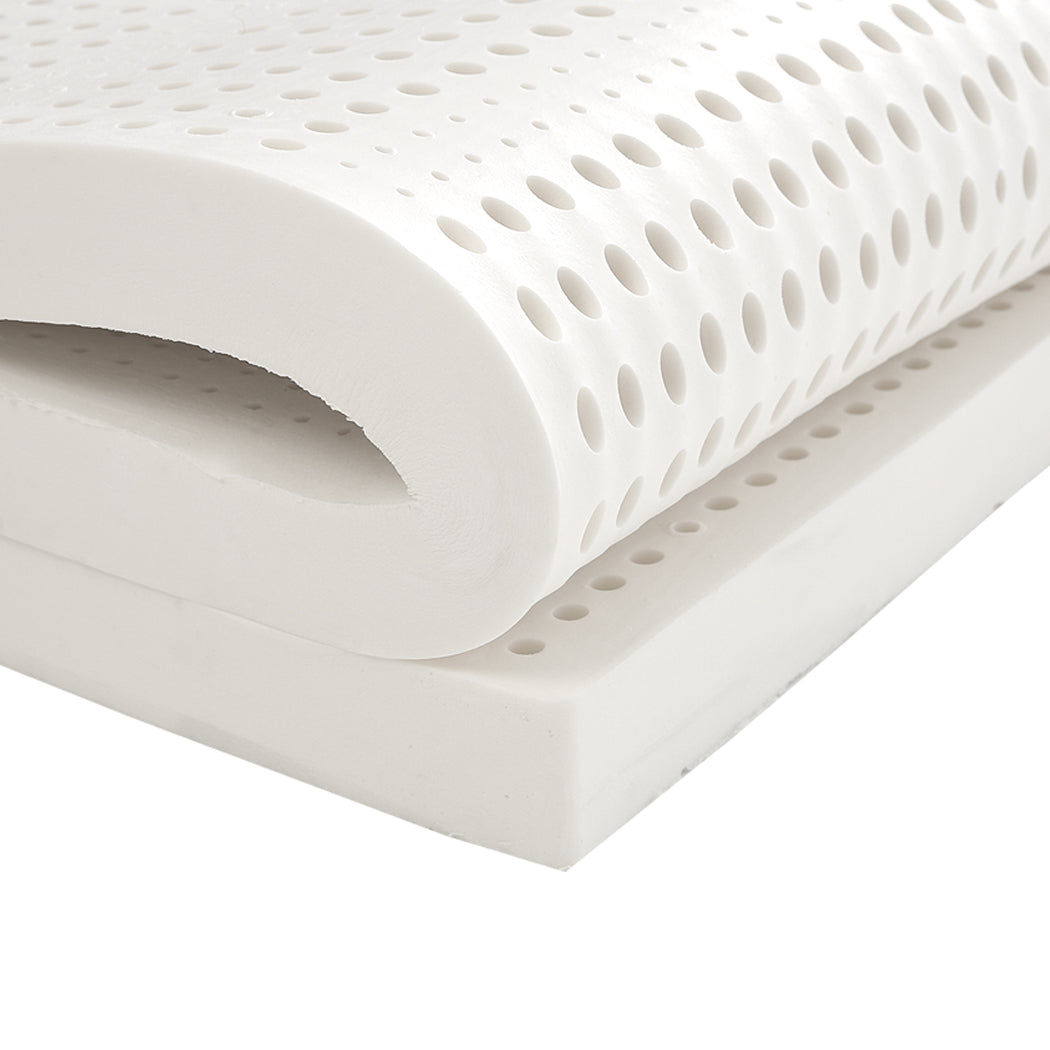 Latex Mattress Topper King Natural 7 Zone Bedding Removable Cover 5cm - image4