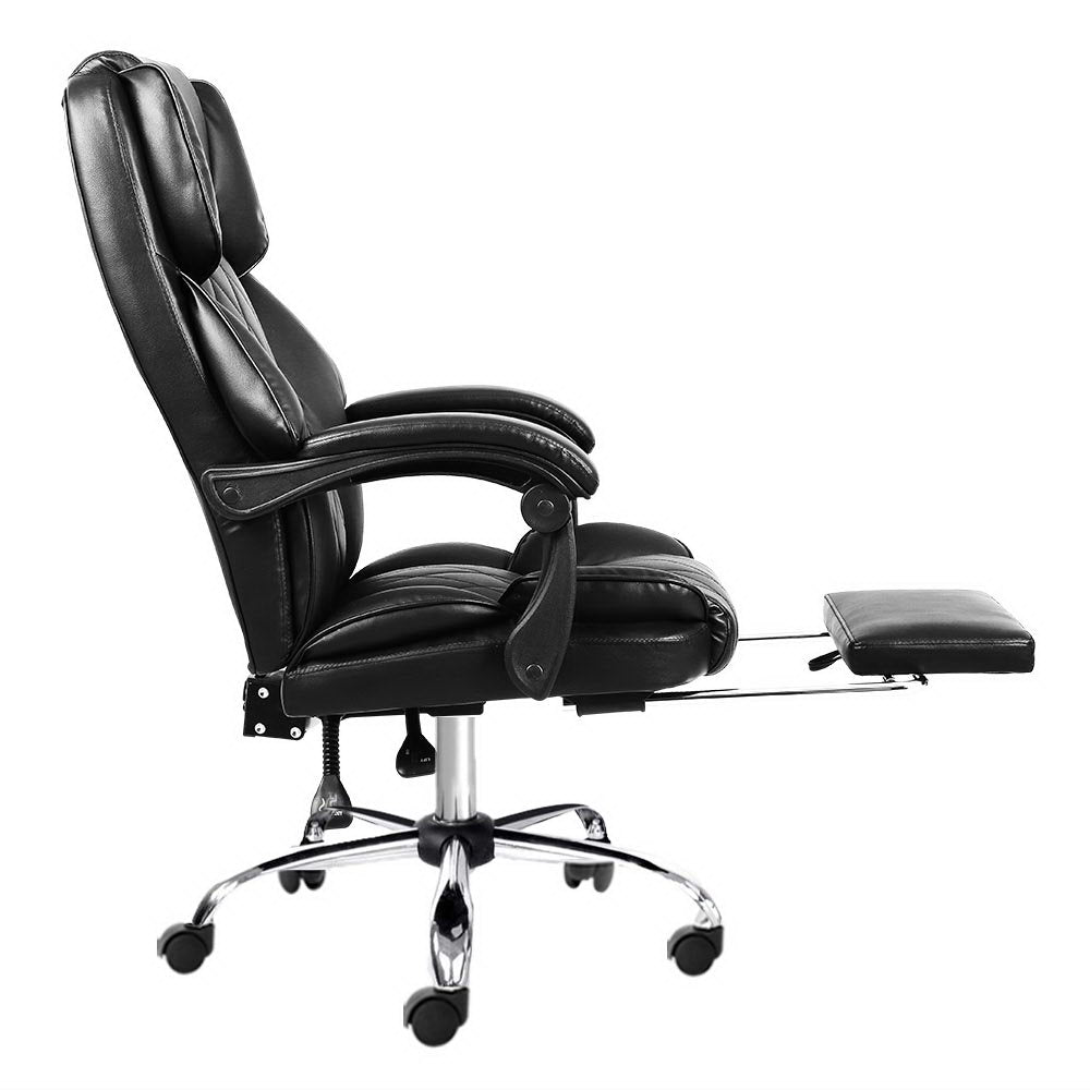 Office Chair Gaming Computer Executive Chairs Leather Seat Recliner - image4