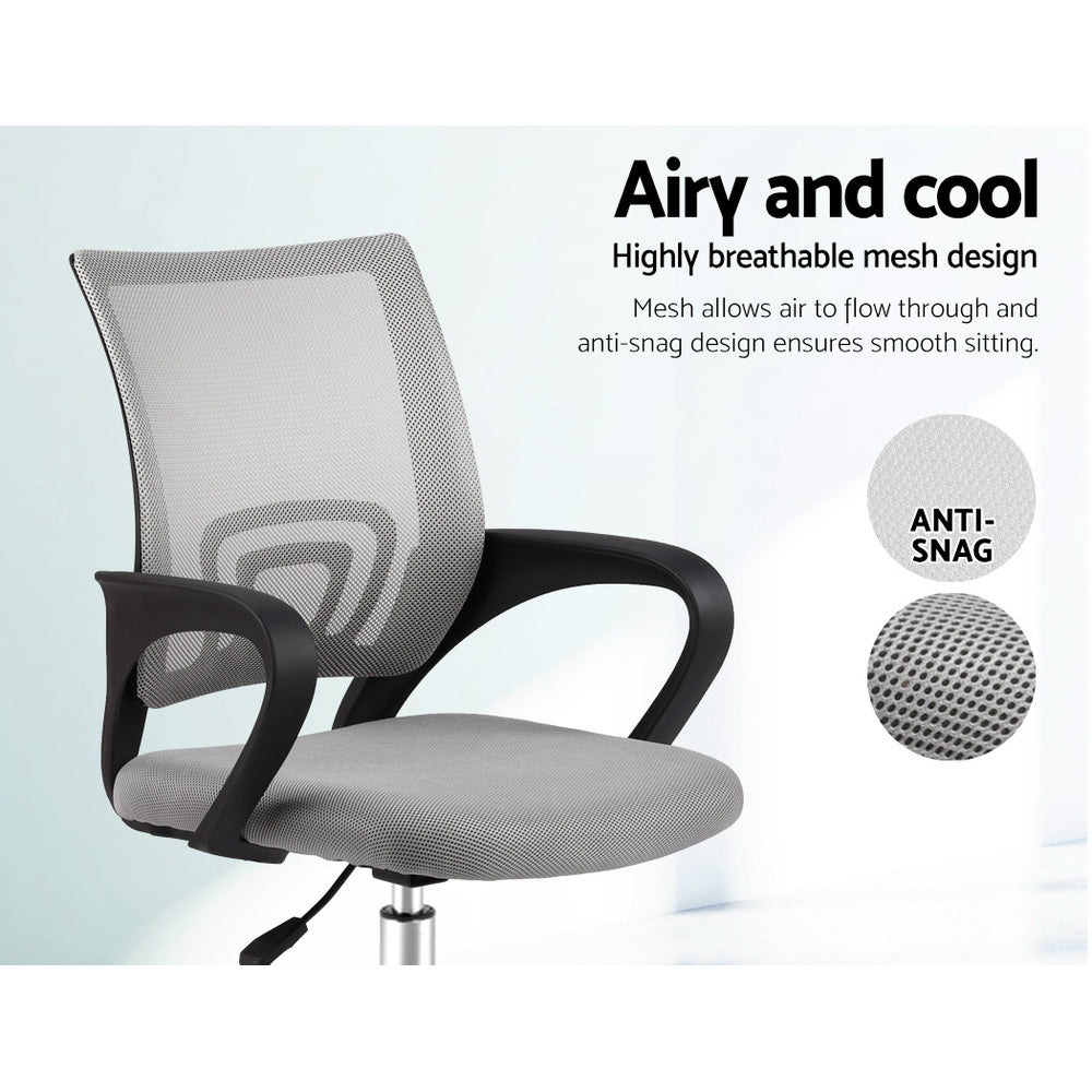 Office Chair Gaming Chair Computer Mesh Chairs Executive Mid Back Grey - image4