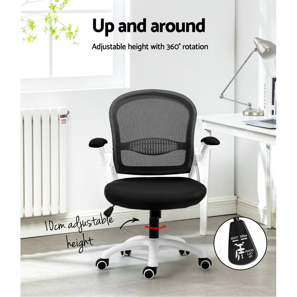 Office Chair Mesh Computer Desk Chairs Work Study Gaming Mid Back Black - image5