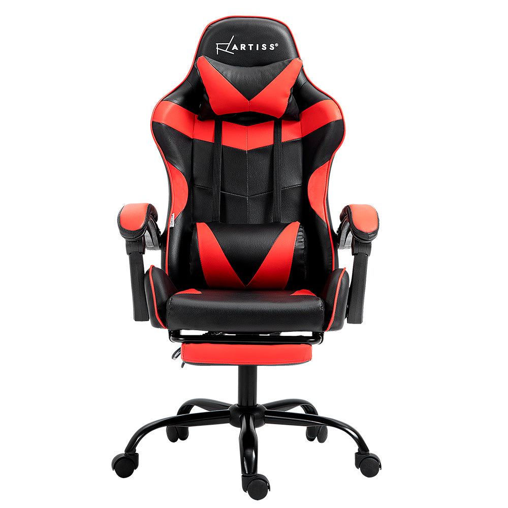 Office Chair Gaming Computer Executive Chairs Racing Seat Recliner Red - image3