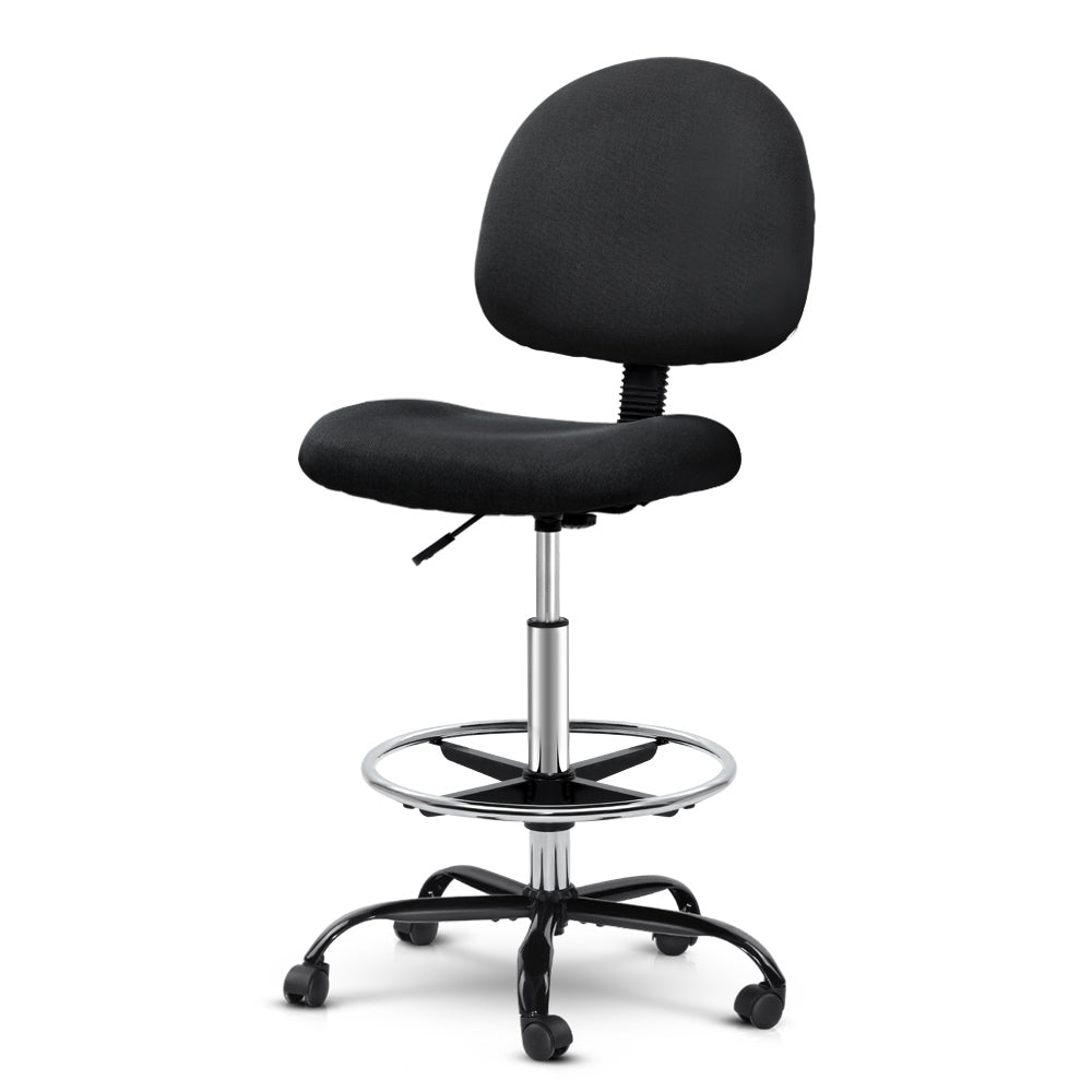 Office Chair Veer Drafting Stool Fabric Chairs Black - image1