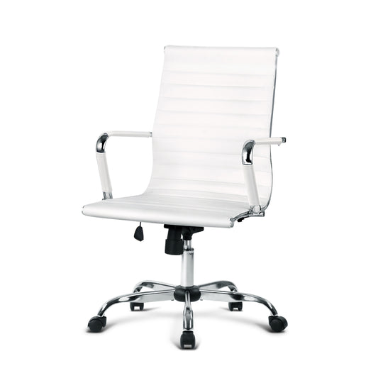 Gaming Office Chair Computer Desk Chairs Home Work Study White Mid Back - image1