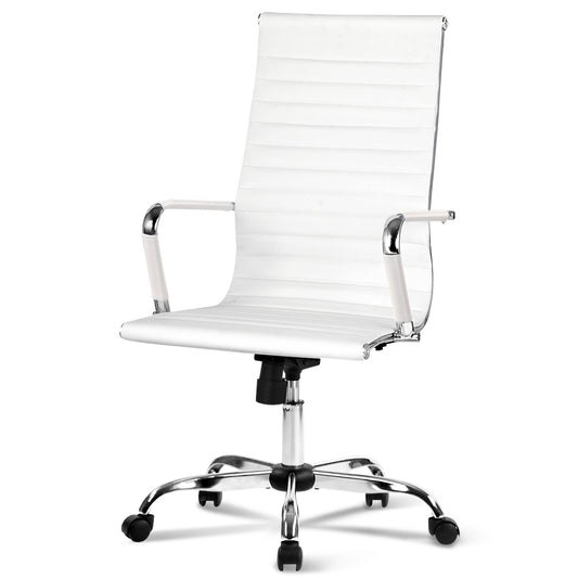Gaming Office Chair Computer Desk Chairs Home Work Study White High Back - image1