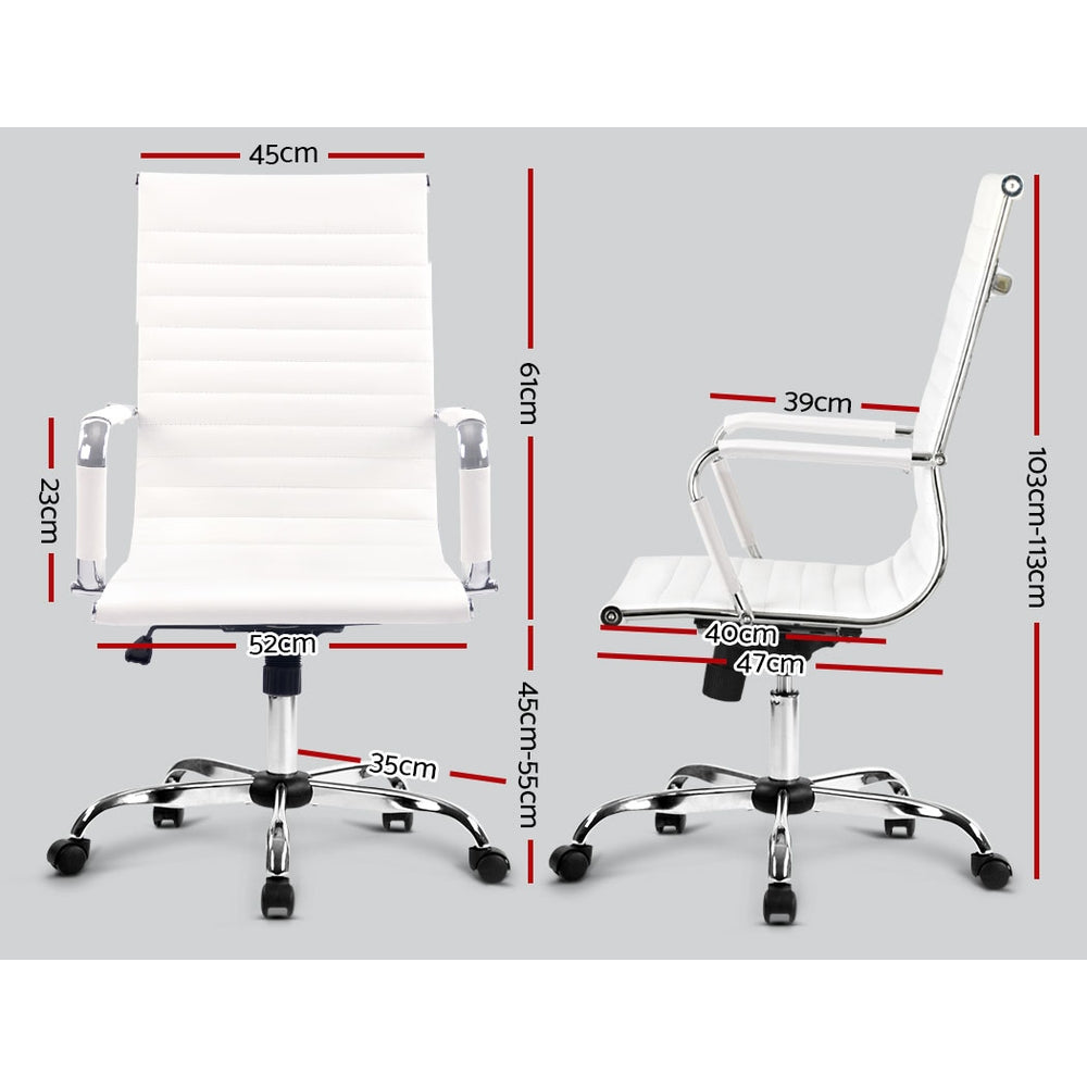 Gaming Office Chair Computer Desk Chairs Home Work Study White High Back - image2