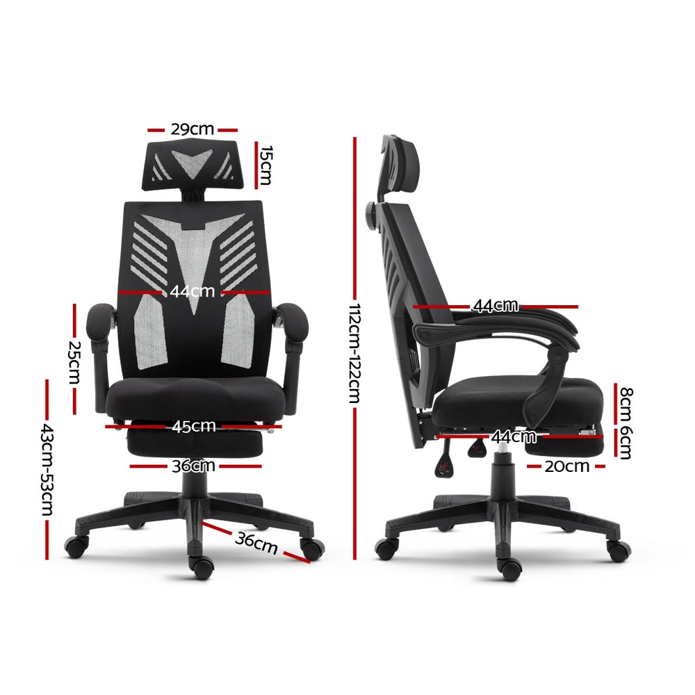 Gaming Office Chair Computer Desk Chair Home Work Recliner Black - image2