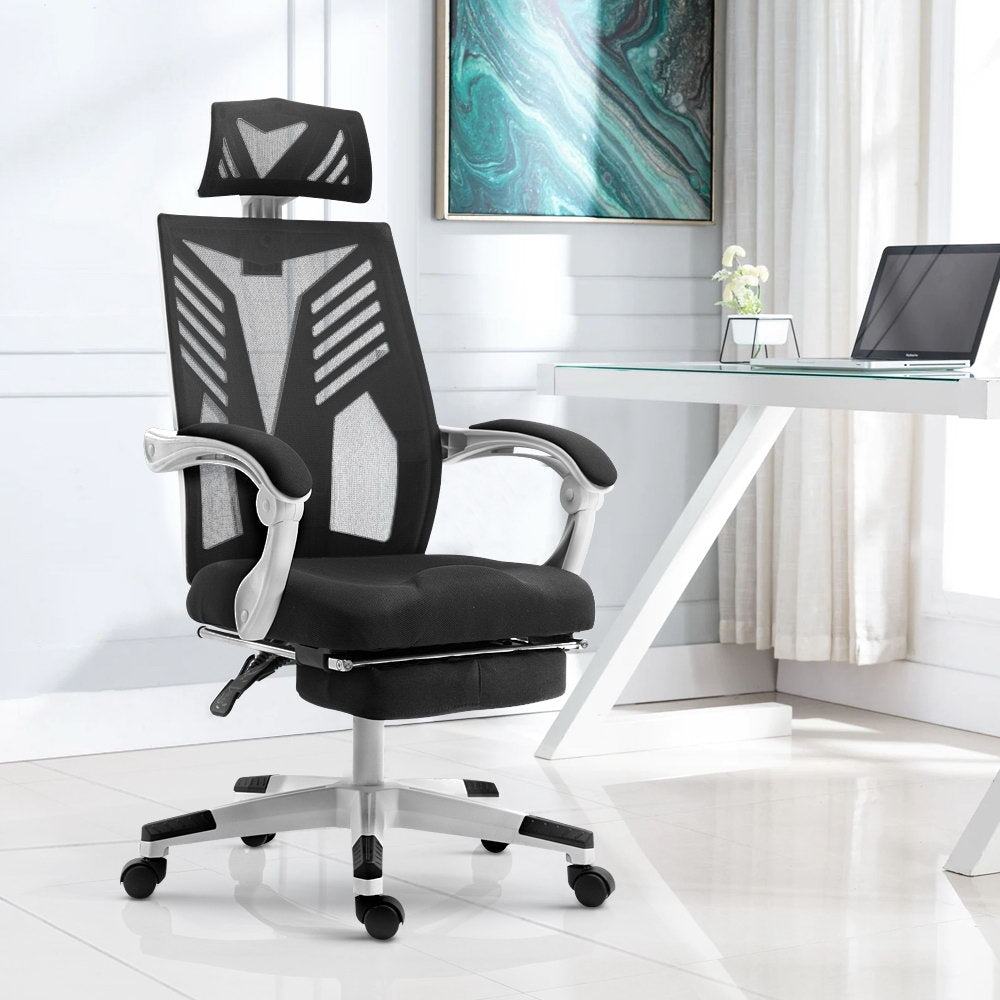 Gaming Office Chair Computer Desk Chair Home Work Recliner White - image8