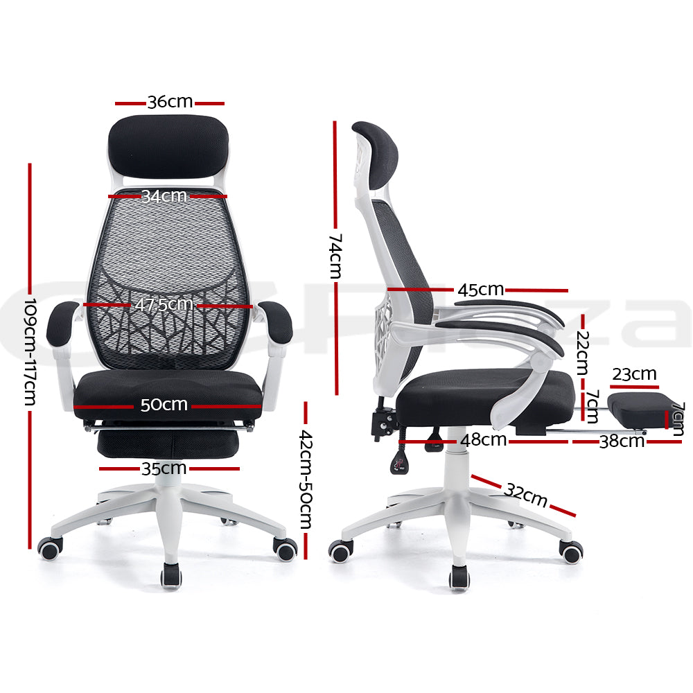 Gaming Office Chair Computer Desk Chair Home Work Study White - image2