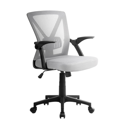 Artiss Office Chair Gaming Executive Computer Chairs Study Mesh Seat Tilt Grey - image1