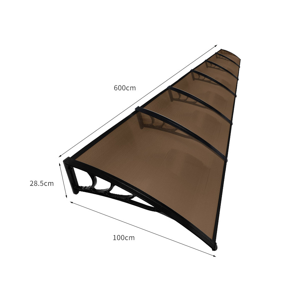 Mountview Window Door Awning Canopy Outdoor Patio Sun Shield Rain Cover 1M X 6M - image3