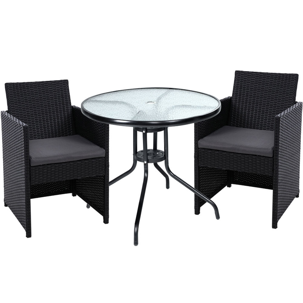 Patio Furniture Dining Chairs Table Patio Setting Bistro Set Wicker Tea Coffee Cafe Bar Set - image1