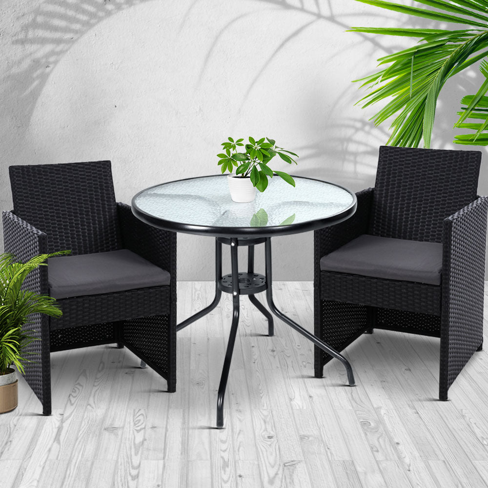 Patio Furniture Dining Chairs Table Patio Setting Bistro Set Wicker Tea Coffee Cafe Bar Set - image7