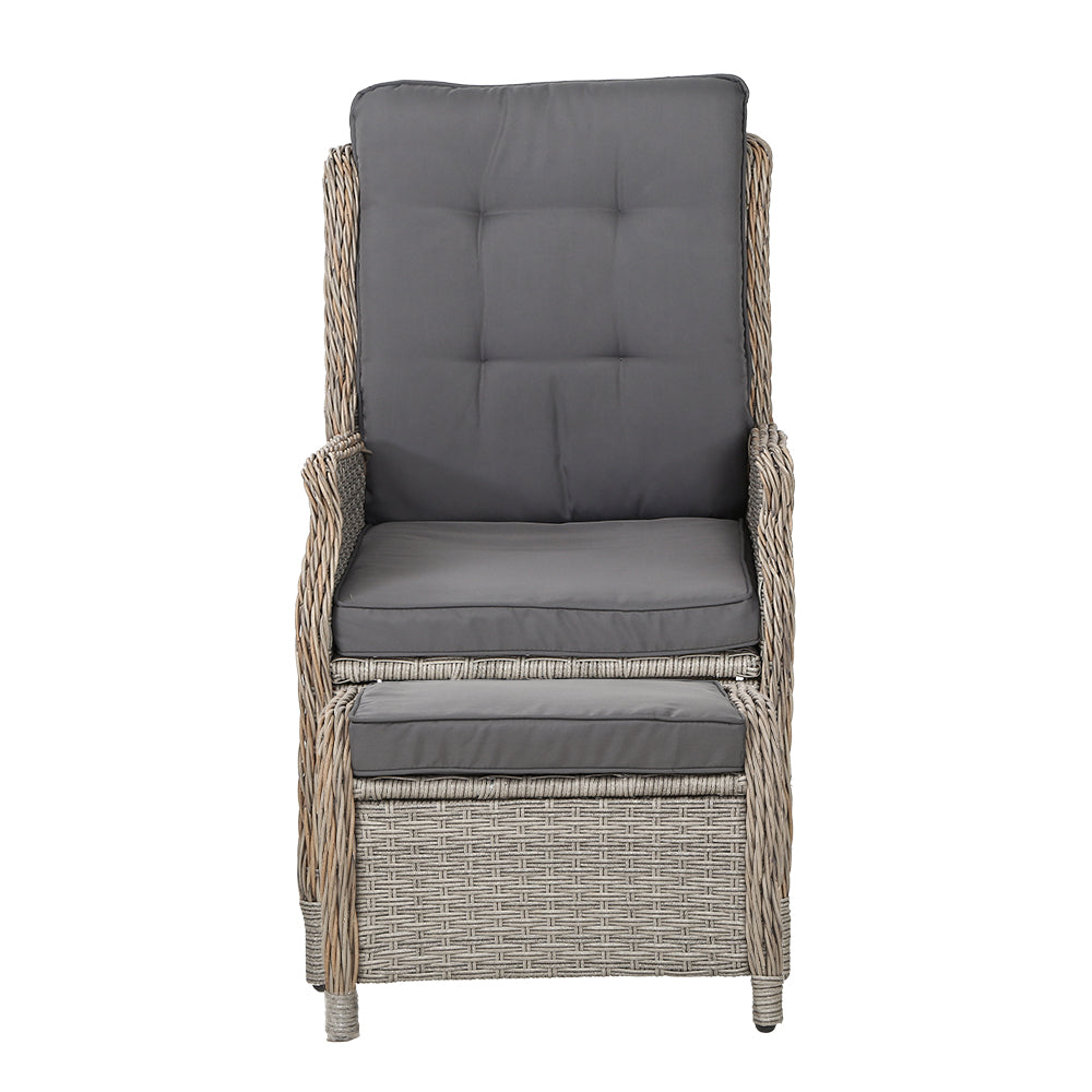 Recliner Chair Sun lounge Outdoor Setting Patio Furniture Wicker Sofa - image3