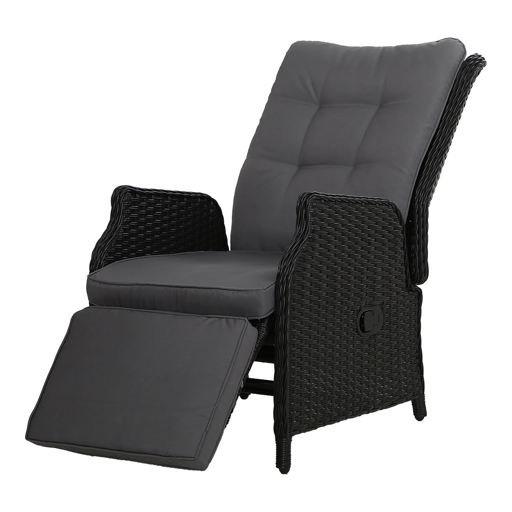 Recliner Chair Sun lounge Setting Outdoor Furniture Patio Wicker Sofa - image1