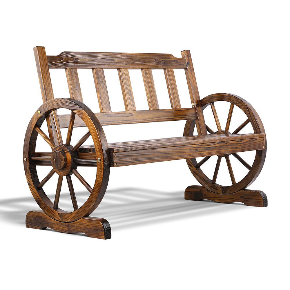 Wooden Wagon Wheel Chair - image1