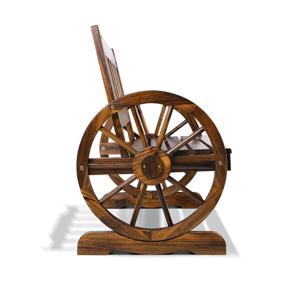 Wooden Wagon Wheel Chair - image3