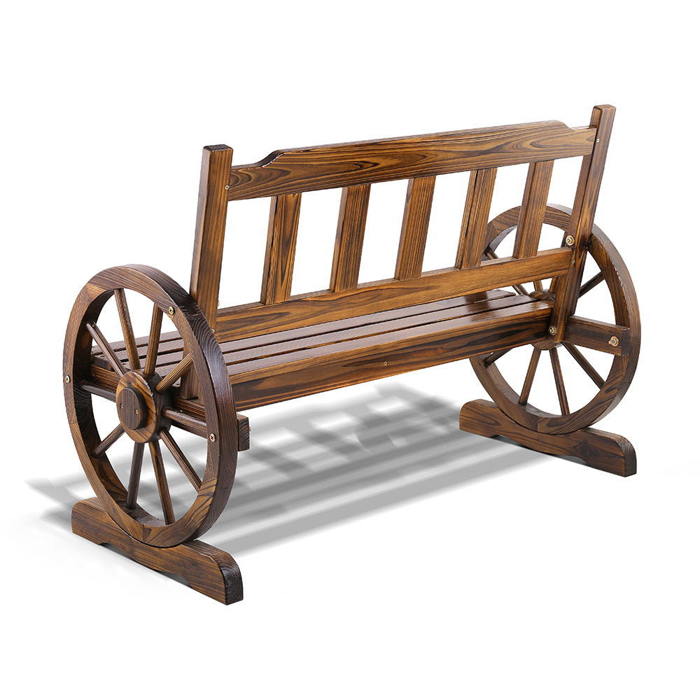 Wooden Wagon Wheel Chair - image4