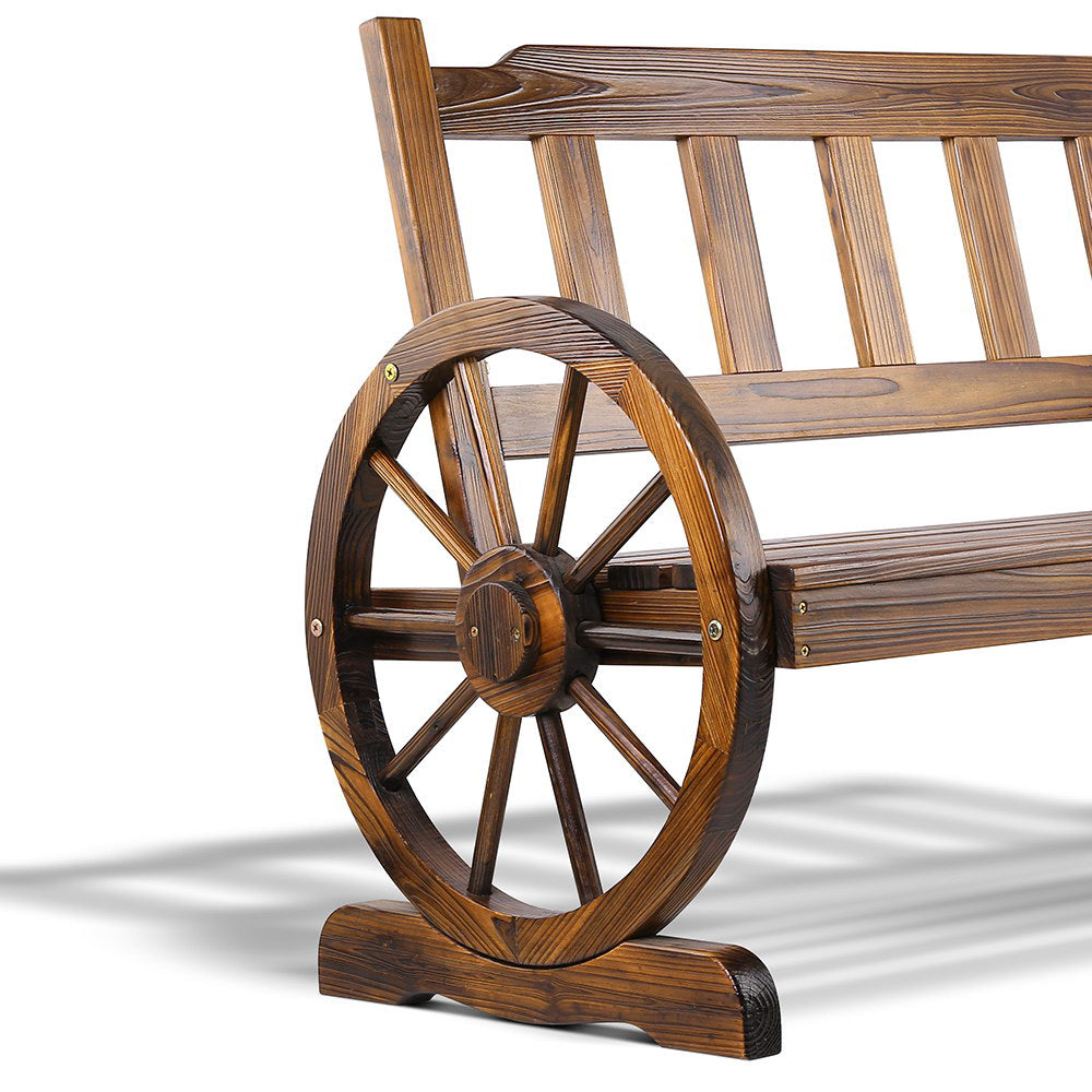 Wooden Wagon Wheel Chair - image5