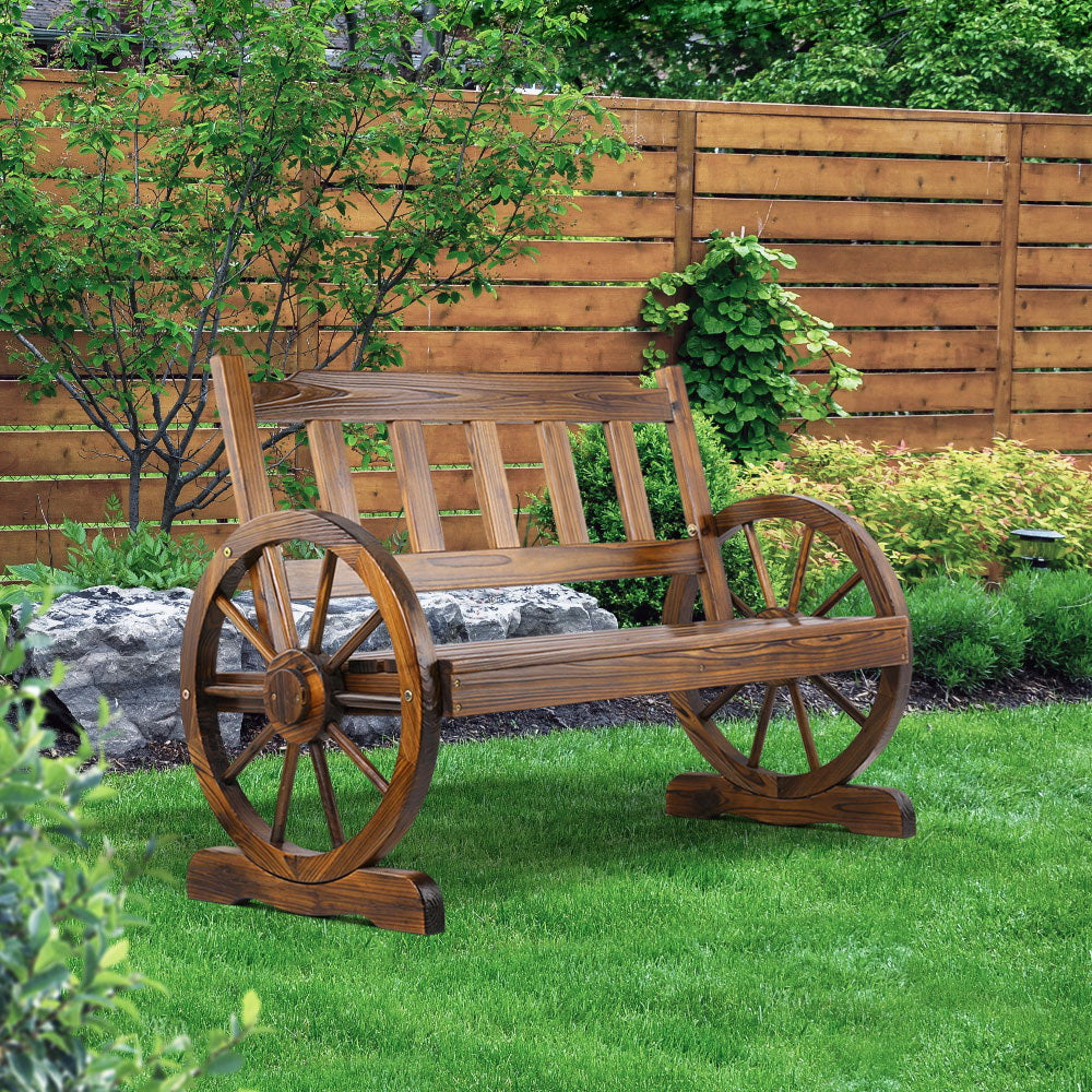 Wooden Wagon Wheel Chair - image9