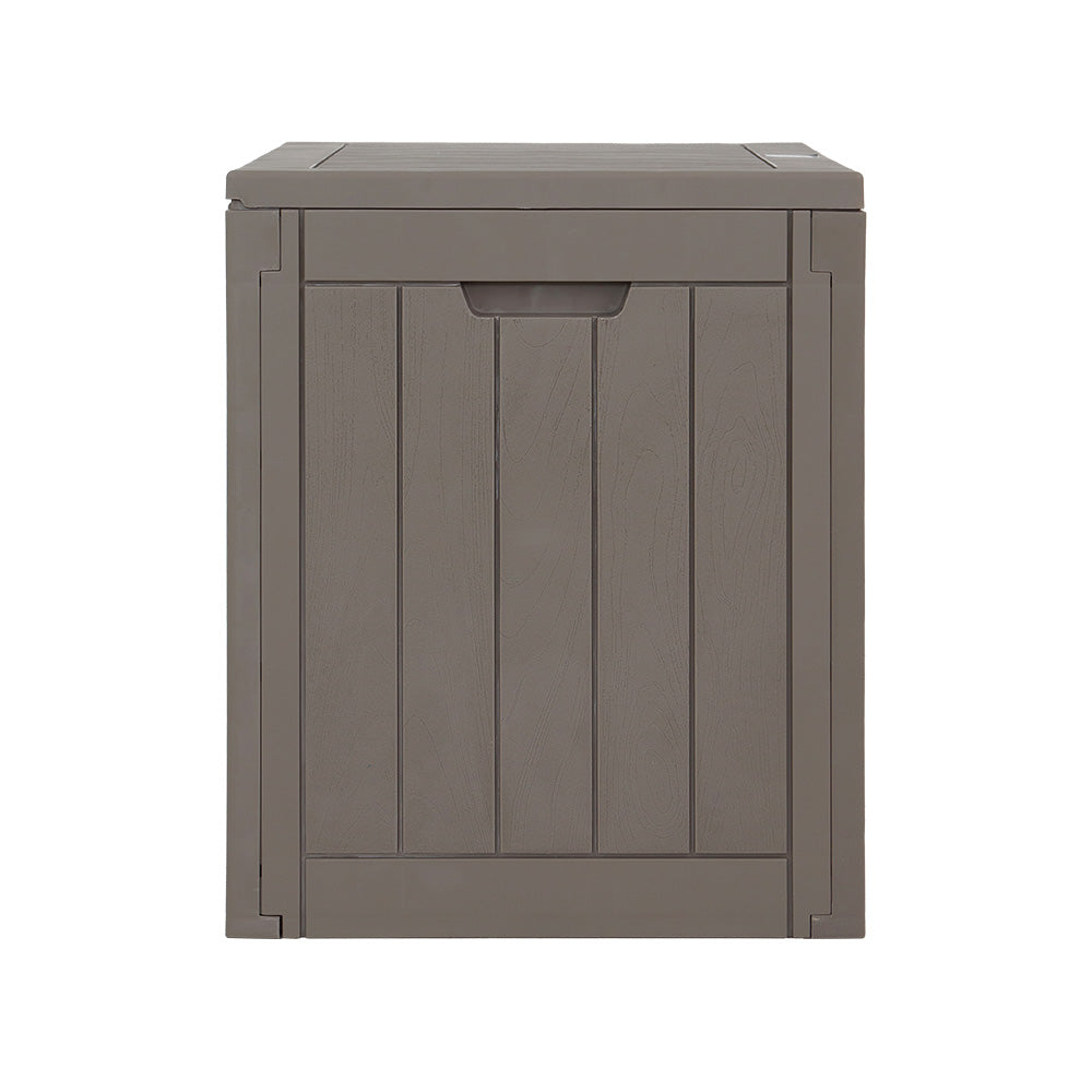 Gardeon Outdoor Storage Box 118L Container Lockable Indoor Garden Toy Tool Shed Grey - image4