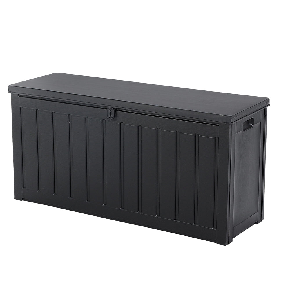 240L Outdoor Storage Box Lockable Bench Seat Garden Deck Toy Tool Sheds - image1