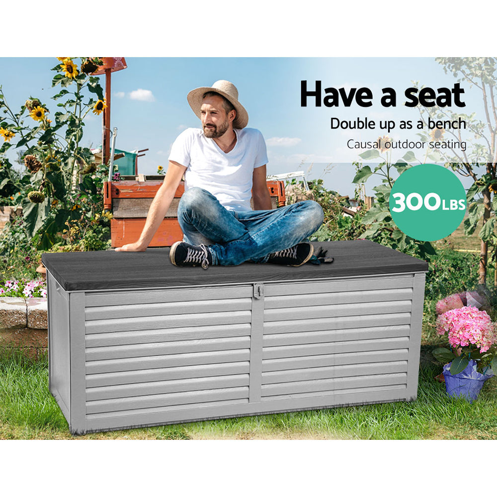 Outdoor Storage Box Bench Seat 390L - image4