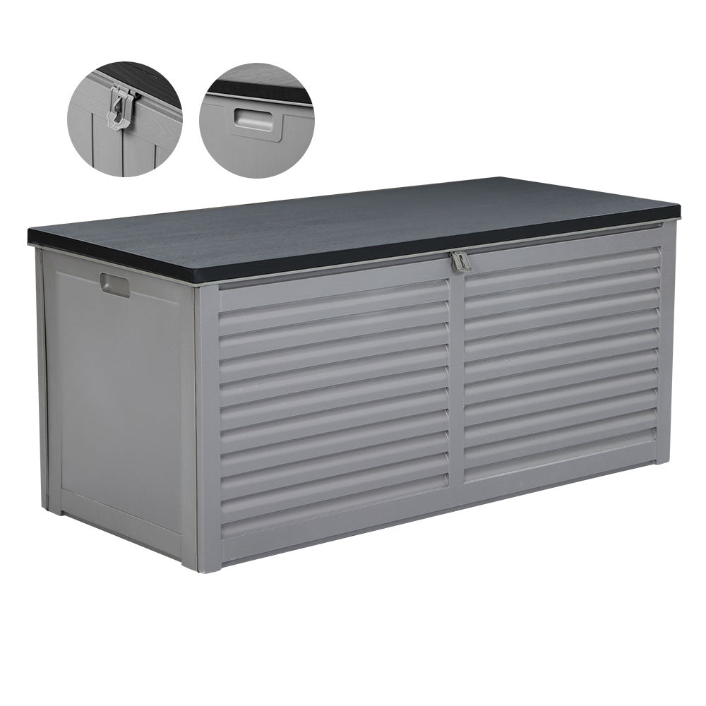 Outdoor Storage Box 490L Bench Seat Indoor Garden Toy Tool Sheds Chest - image3