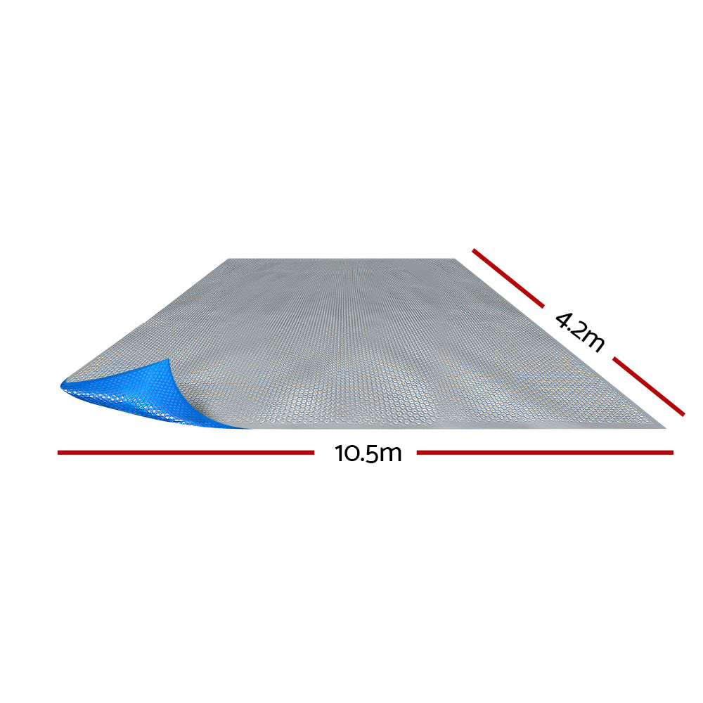 10.5M X 4.2M Solar Swimming Pool Cover - Blue - image2