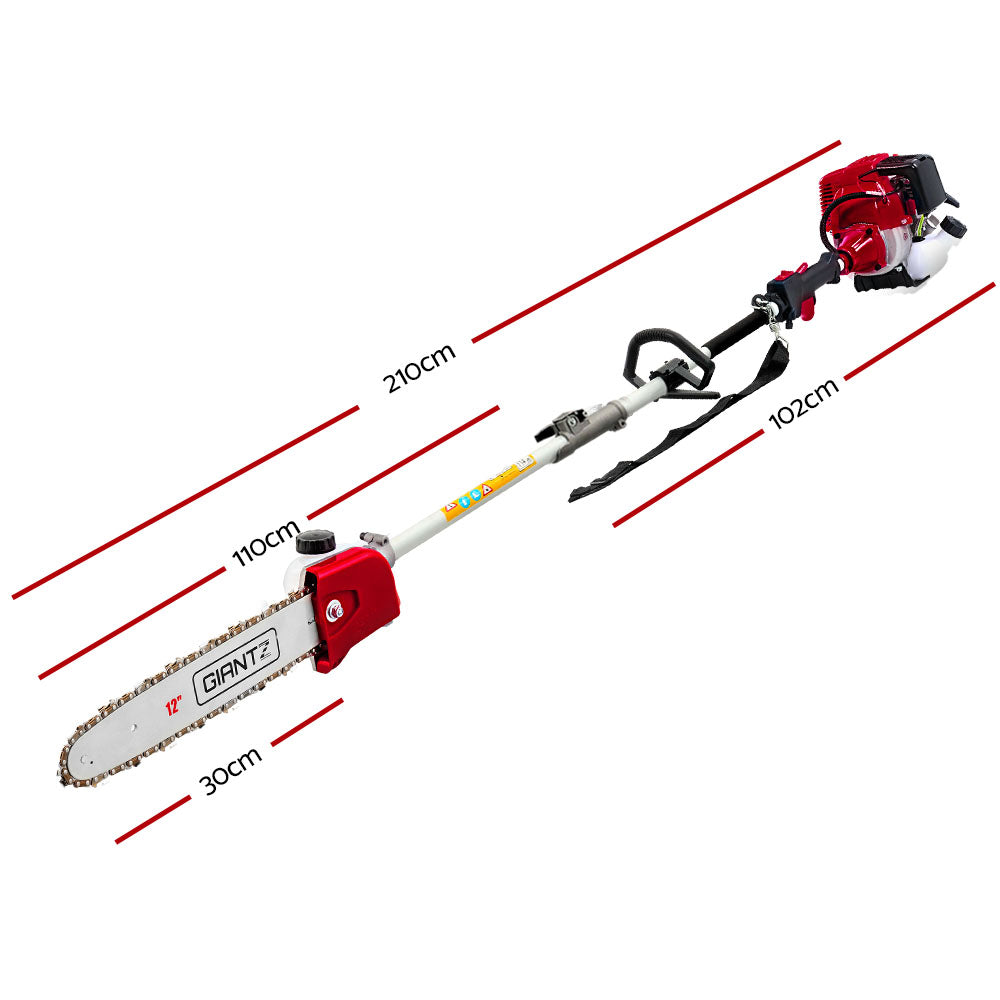Pole Chainsaw 4 Stroke Petrol Hedge Trimmer Pruner Chain Saw Long - image2