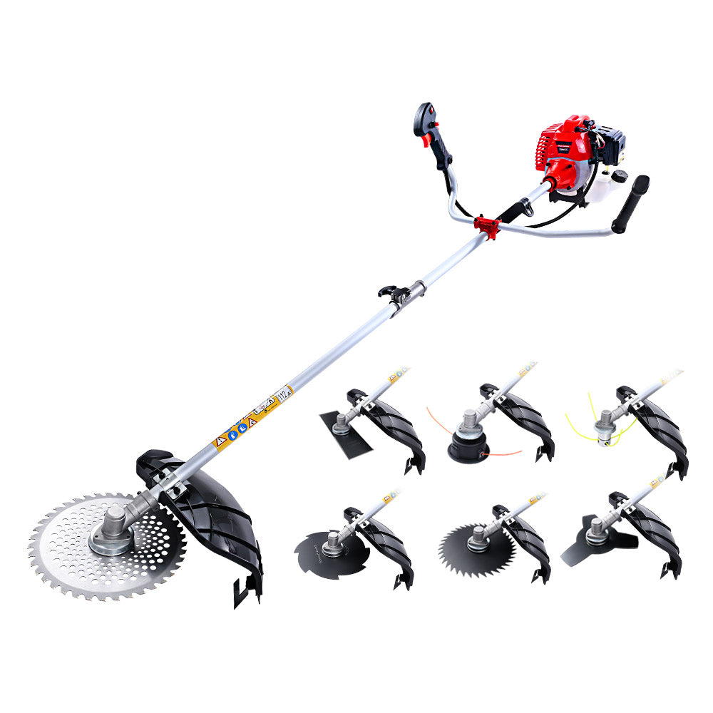 62CC Pole Chainsaw Petrol 7 In 1 Brush Cutter Whipper Snipper Multi Tools - image1