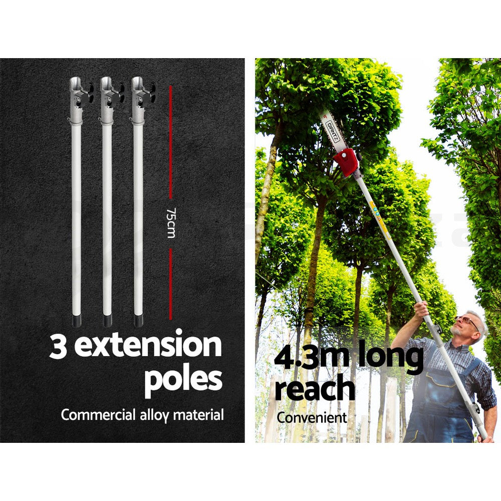 65CC Pole Chainsaw Petrol Chain Saw Brush Cutter Brushcutter Tree - image5
