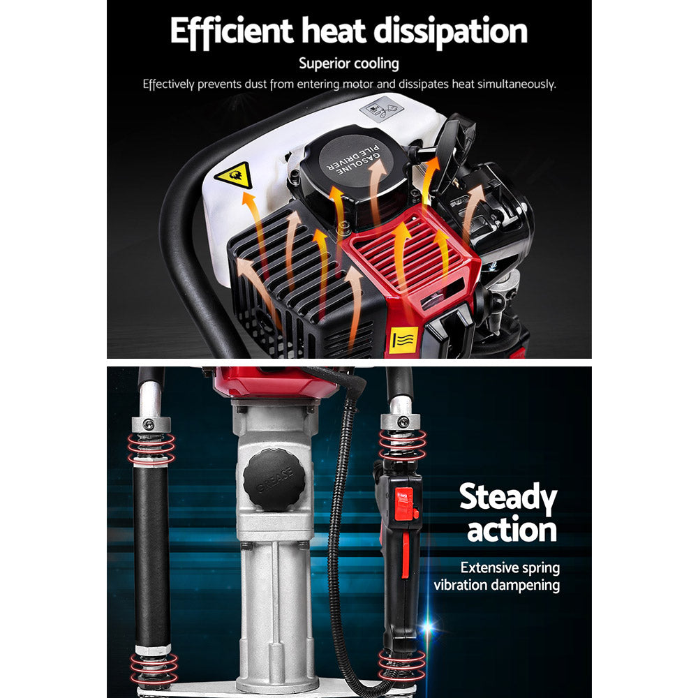 55CC Petrol Post Pile Hole Driver 2-Stroke Power Picket Rammer - image4