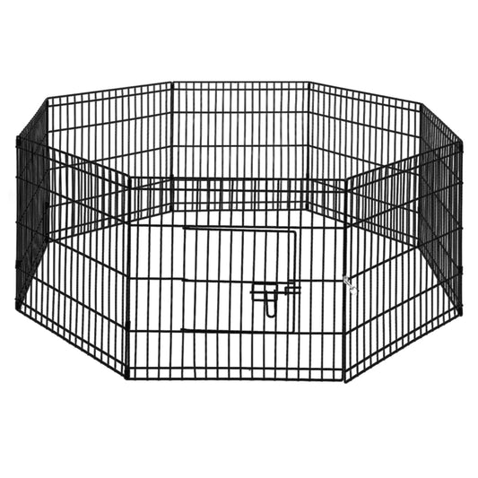 2X24" 8 Panel Pet Dog Playpen Puppy Exercise Cage Enclosure Fence Play Pen - image1