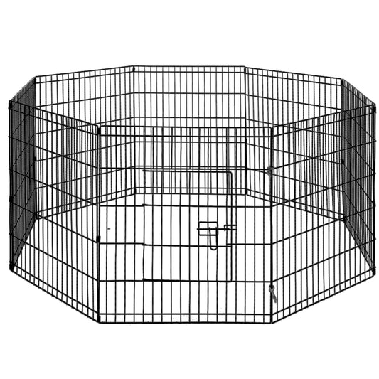 30" 8 Panel Pet Dog Playpen Puppy Exercise Cage Enclosure Play Pen Fence - image1